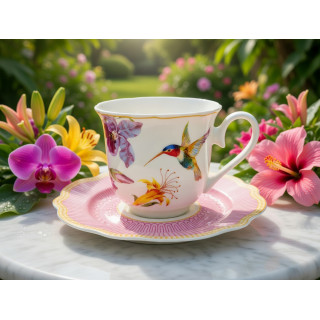 Filiżanka ze spodkiem Koliber 250 ml – porcelana do kawy i herbaty